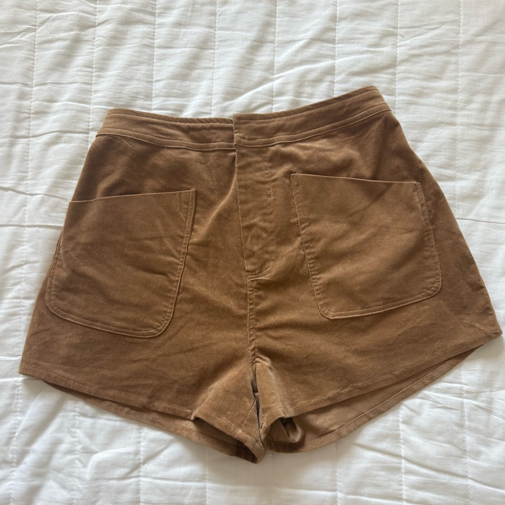 High waisted corduroy Women's Shorts